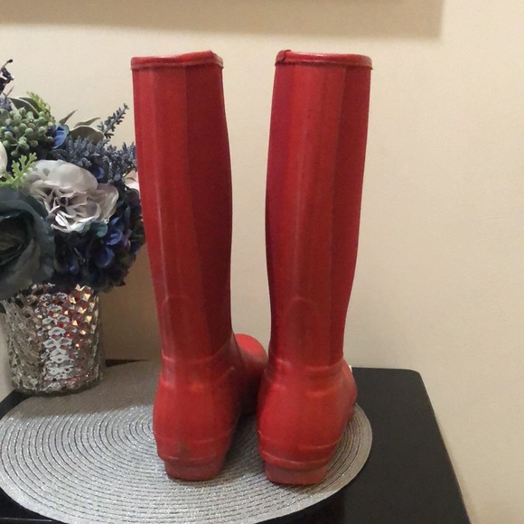 Hunter Arlen Red Tall Rain Boot - Picture 5 of 7
